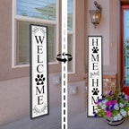 Outdoor Welcome Sign Front Porch Door Decor, 45"X9" Black - Image 6