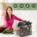 Simgoing 5 Pack Christmas Storage Bags, 7.5 Ft Christmas Tree Large Bag and 4 Garland Wreath Containers Packing Tote Moving Bags with Handle Zipper Heavy Duty for Artificial Xmas Tree Wreath Garland - Image 6
