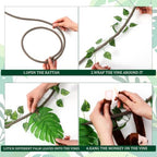 Chivao 69 Pcs Jungle Party Decoration Include 8 Hanging Plush Monkey Stuffed Animal, 10 ft Artificial Rattan, 50 Palm Leaves with 10 Fake Ivy Vine for Classroom Birthday Party Favor(4 Colors) - Image 2
