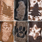 LUBOT Christmas Stockings Set of 6, Western Cowboy 20" Rustic Farmhouse Fireplace Hanging Décor Neutral Embossed Leather & Plush Faux Fur with Tassel Accents Large Family Xmas Stockings - Image 4
