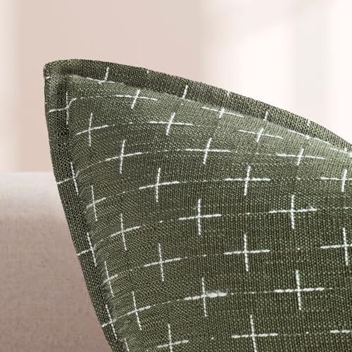 ZWJD Pillow Covers 26x26 Set of 2 Soft Polyester Textured Pillow Covers with Stylish Flange Edge Cozy Farmhouse Euro Sham Throw Pillows for Couch Bed Sofa Living Room - Image 2