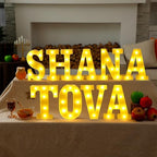 Aurelema 9 Pcs Rosh Hashanah Decorations Shana Tova LED Letter Lights Sign - Image 4