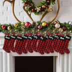 Tatuo 12 Pack Christmas Burlap Stockings Hanging,Stylish Color - Image 5