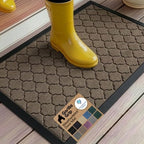 GORILLA GRIP WeatherMAX Door Mat, Indoor Outdoor, 35x23, Beige Quatrefoil by GorillaGrip