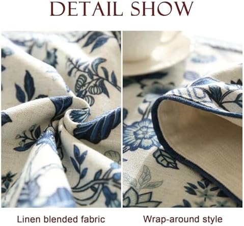 bilin gaier Designer French Linen Extra Long Table Runner,118"x12"-Suqing A - Image 4