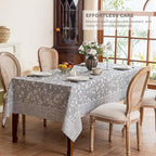 Midsummer Breeze French Country Gray Floral Tablecloth Rectangle 60”x90” - Image 5