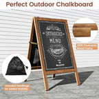 Chezerra A Frame Chalkboard Sign, 40"x20", Brown - Image 6