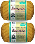 Pepperell Bonnie Braid Macrame Cord | 6mm x 100yd Gold (Value 2-Pack) | Twisted Polypropylene Cord for DIY Crafts, Plant Hangers, Wall Hangings, Crochet & Macrame | Long-Lasting, Vibrant Color by PepperellCrafts