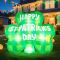 St Patricks Day Inflatables Outdoor Decorations, 5.2 FT Long Blow Up St. Patrick’s Day Lucky Shamrock Car Decoration, Built-in LED Lights Patrick Holiday Decor for Roof Outside Yard Lawn Garden by WelcometoAotooy%EF%BC%81