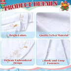 72inch Extra Large Christmas Tree Skirt White Luxury Velvet Plush Fur Skirts with Gold Embroidery Xmas Velvet Tree Skirt Holly Leaves Gold Embroidered Trees Skirt for Christmas Holiday Party Decor - Image 3