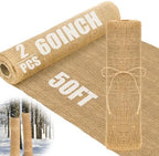 Buryeah 2 Pack 60 Inch X 50 ft Burlap Fabrics Roll Natural Jute Garden by Buryeah