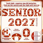 Honoson 10 Pcs Football Senior Night Decoration Senior 2027 LED Light Sign - Image 2