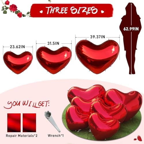31.4in Inflatable Mirror Ball,Big Shiny Mirror Heart Ball,PVC Inflatable Decoration Ball for Valentine's Day Engagement Wedding Anniversary Romantic Party Yard (1 Piece,Without Air Pump) - Image 4