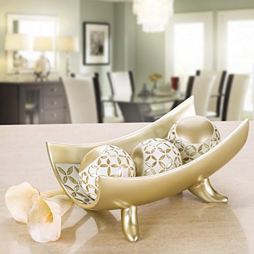 Creative Scents Schonwerk Diamond Lattice Decorative Bowl Table Centerpiece - Home Decor for Living Room, Centerpieces Table Decorations for Dining Room and Coffee Table - Image 3