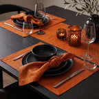 Solino Home 100% Pure Linen Table Runner Cinnamon Spice, Fete 14 x 120 in - Image 4