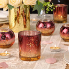 Volens 30pcs Assorted Burgundy Votive Candle Holders, Large Mercury Votives - Image 3