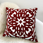 Alysheer Boho Embroidered Throw Pillow Cover 18"x 18" Set of 2, Burgundy‌ - Image 6