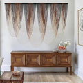 Macrame Wall Hanging Dip Dyed Brown Fiber Tapestry Boho Decor 57" W x 41" L by IOWER