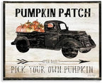 Fall Harvest Picking Sign, 30 x 40 Inch Canvas Wall Art by StupellIndustries