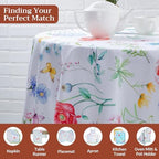 Maison d' Hermine Table Cloth Round Table Reusable 100% Cotton 63" Diameter - Image 4