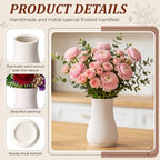 Tioncy 15 Pack White Ceramic Bud Vases Bulk Boho Small Flower Vase White Ceramic Vases for Centerpieces for Dry Flowers Pampas Grass Home Wedding Table Decor (3.9"*2.76", Minimalist) - Image 3