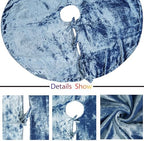 Sophia-Art Christmas Tree Skirt, Luxury Velvet Plush Skirt, Xmas Decoration Holiday Party Décor, Soft Velvet Home Décor Merry Christmas Party Christmas Tree Decorations (Light Blue,14 Inch) - Image 4