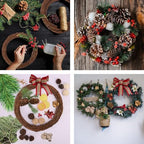 7 Pcs 10 Inch Natural Grapevine Wreath Set, Hand-Woven Vine Branch Wreaths for DIY Crafts, Christmas Decorations, Home & Event Styling - Image 7