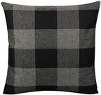 VAKADO Black Grey/Gray Farmhouse Buffalo Plaid Throw Pillow Covers 26x26 Inch Set of 2 Retro Rustic Checkers Decorative Cushion Cases Home Decor for Couch Bed Sofa - Image 2