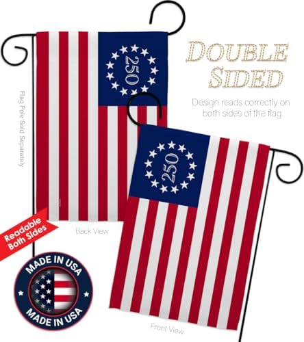 America 250 Flag Betsy Ross July 4th Garden Stand Set Porch Lawn Tapestry Grave Yard Decor Canvas Prints Textile Woven Poster USA 250th Anniversary Merchandise Decoration Gift - Image 3