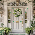 Valery Madelyn Collapsible St. Patrick's Day Door Wreath with Light, Spring Wreath with Shamrock Clover Ornaments for Table Centerpiece, Prefect Gift and Decoration for Irish Festival Party-24'' - Image 4