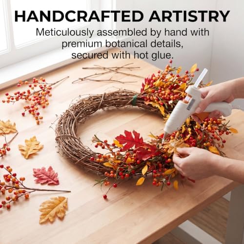 Appalachia Berry Silk Fall Door Wreath 20 Inch Harvest Front Door Decor - Image 6