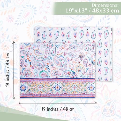 Maison d' Hermine Placemats Set of 4 Reusable 100% Cotton (13"x19") - Image 4
