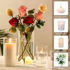 PHOSPHOR Hurricand Candle Holder 18 PCS, Glass Pillar Candle Holder, Clear Glass Cylinder Candleholder Glass Cylinder Vase for Centerpieces Wedding Party Decoration - Image 4