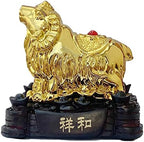 Betterdecor Gold Color Feng Shui 12 Chinese Zodiac Animal Statue Figurine Home Office Decoration and Gift for New Year Holidays and Birthday (Zodiac Ram/Sheep) by Betterdecor