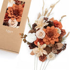 Ling's moment Boho Artificial Flowers Greenery Deluxe Combo, Burnt Orange by LingsMoment