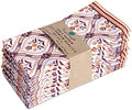 FINGERCRAFT Cloth Napkins Set of 12 Cotton Linen, 20x20 in, Damask Orange by FINGERCRAFT