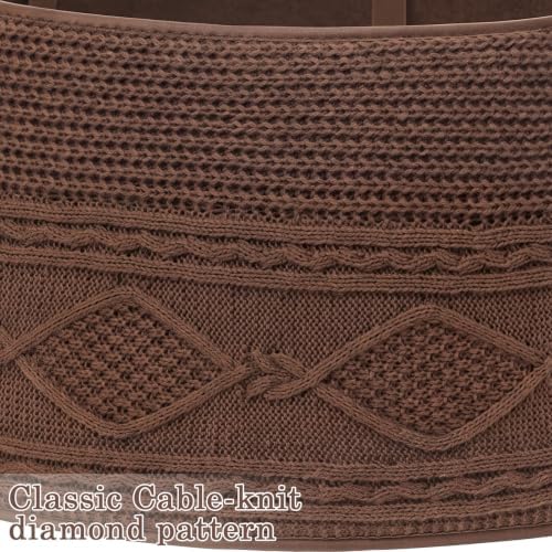 Foilswirl Knit Christmas Tree Collar Brown Diamond Knitted Skirt 23-28in - Image 5
