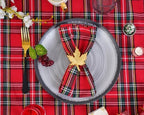 Blue Needles Christmas Buffalo Plaid Cloth Napkins Cotton Set of 12 18"x18" - Image 7