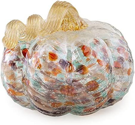 Boston International Decorative Tabletop Glass Pumpkin, Medium, Mottled by BostonInternational
