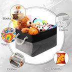 meekoo 8 Pack Fabric Storage Bins Baskets, 15 x 11 x 9.5 in, Black Gray - Image 5