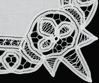 Creative Linens White Battenburg Lace Table Runner 16x70 Inch Dresser Scarf - Image 3