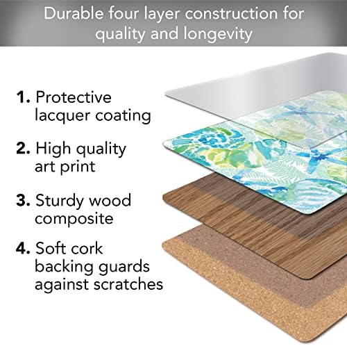 Isla Mona Coast Boxed Set of 4 Premium Hardboard Placemats - Image 3