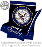 Navy Proudly Family Garden Flag - Set Wall Hanger Armed Forces USN Seabee United State American Military Veteran Retire Official - House Banner Small Yard Gift Double-Sided Made In USA 13 X 18.5 - Image 7
