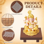 Kolam Trays Indian Return Gifts, Ganesh Pooja Chowki, 24 Pcs, Brown - Image 3
