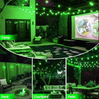 LAMPHOME 4Pack Green St. Patrick's Day LED Outdoor String Lights, 26Ft Patio Lights with 12+1 Edison Shatterproof Bulbs(1 Spare), Irish Theme Connectable Lights for Backyard Porch Party Outside Decor - Image 6