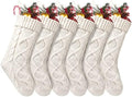 Fesciory Christmas Stockings 6 Pack, 18 Inch Large Cable Knit Xmas Decor by Fesciory