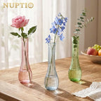 NUPTIO Glass Bud Vases Centerpiece Bulk, 8.5" Tall, Colored, Set of 12 - Image 6