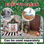 Moucuny 2 Pcs Christmas Coir Doormat Outdoor, Merry and Bright, Non Slip - Image 4