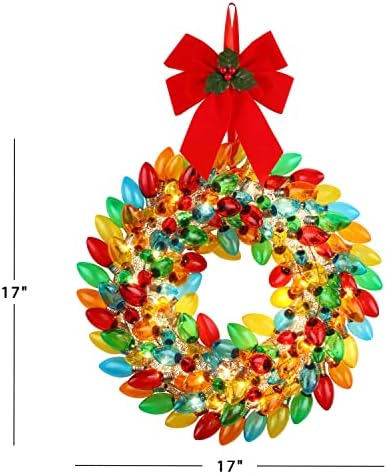 Mr. Christmas 18" Vintage Bulb Wreath - Multicolored - Image 3
