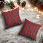 4TH Emotion Set of 2 Christmas Scottish Tartan Plaid Throw Pillow Covers Cushion Case Polyester for Farmhouse Home Decor Red and Green, 20 x 20 Inches - Image 4